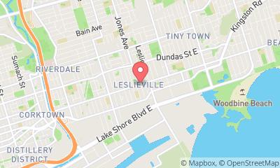 map, Leslieville Animal Hospital